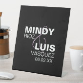Bold Typografie Ampersand Pink Black Reclamebord Met Voetstuk (Insitu)
