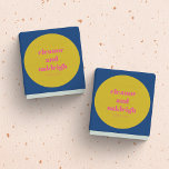 Bold Typografie Bright roze gele moderne bruiloft Ronde Sticker<br><div class="desc">Bold Typografie Helder Roze en Geel Chartreuse Moderne Wedding Classic Round Sticker</div>