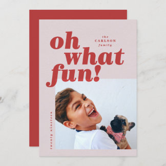 Bold Typografie Colorblock Kaart voor kerstmis fot