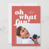 Bold Typografie Colorblock Photo-kerstkaart Kaart (Voorkant)