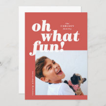 Bold Typografie Colorblock Photo-kerstkaart