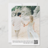 Bold Typografie Foto QR code Weddenschap Kaart (Achterkant)