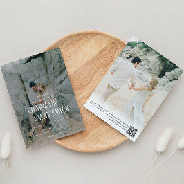 Bold Typografie Foto QR code Weddenschap Kaart