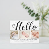 Bold Typografie "Hallo" 3 Aankondiging van de gebo (Staand voorkant)