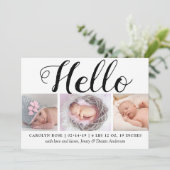 Bold Typografie "Hallo" 3 Aankondiging van de gebo (Staand voorkant)