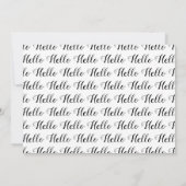 Bold Typografie "Hallo" 3 Aankondiging van de gebo (Achterkant)