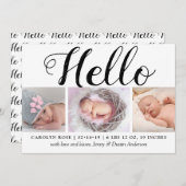 Bold Typografie "Hallo" 3 Aankondiging van de gebo (Voorkant / Achterkant)