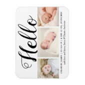 Bold Typografie "Hallo" 3 Aankondiging van de gebo Magneet (Verticaal)