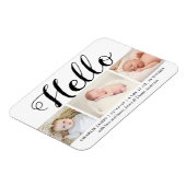 Bold Typografie "Hallo" 3 Aankondiging van de gebo Magneet (Linkerzijde)