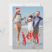 Bold Typografie Joy Photo Holiday Card Kaart (Voorkant)