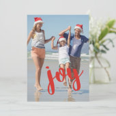 Bold Typografie Joy Photo Holiday Card Kaart (Staand voorkant)