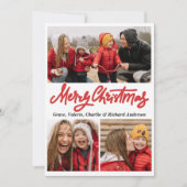 Bold Typografie-kerstkaart Kaart (Voorkant)