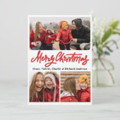 Bold Typografie-kerstkaart Kaart (Staand voorkant)