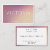 Bold Typografie op achtergrond van Chic Ombre Visitekaartje (Voorkant / Achterkant)