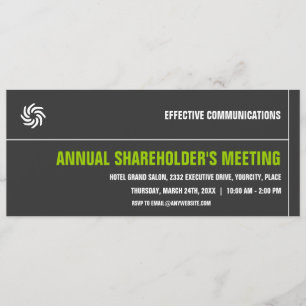 Bold Typographic Corporate Event Invitation Kaart