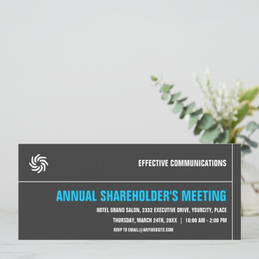 Bold Typographic Corporate Event Invitation Kaart (Staand voorkant)