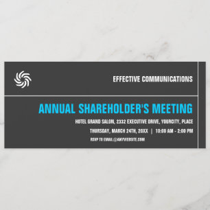 Bold Typographic Corporate Event Invitation Kaart