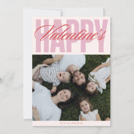 Bold Typographic Valentine’s Day Photo Card Kaart