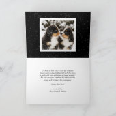 Bold Typography 2022 Black Happy New Year Photo Feestdagen Kaart (Binnen)