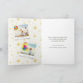 Bold Typography 2025 Nieuwjaar 3 Photo Collage Feestdagen Kaart (Binnen)