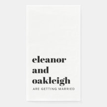 Bold Typography Black and White Modern Wedding