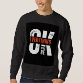 Bold Typography Black Sweatshirt (Voorkant)