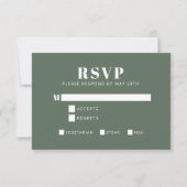 Bold Typography Blush Pink and Green Bat Mitzvah RSVP Kaartje (Voorkant)