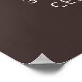 Bold Typography Brown Modern 30th Birthday Welcome Poster (Hoek)