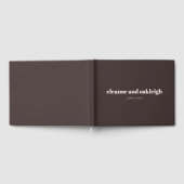 Bold Typography Brown Modern Wedding Custom Name Gastenboek (Volledig)