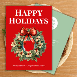 Bold Typography Business Christmas Card Feestdagenkaart