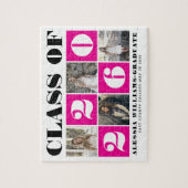 Bold typography Class of 2026 photo collage pink Legpuzzel (Verticaal)