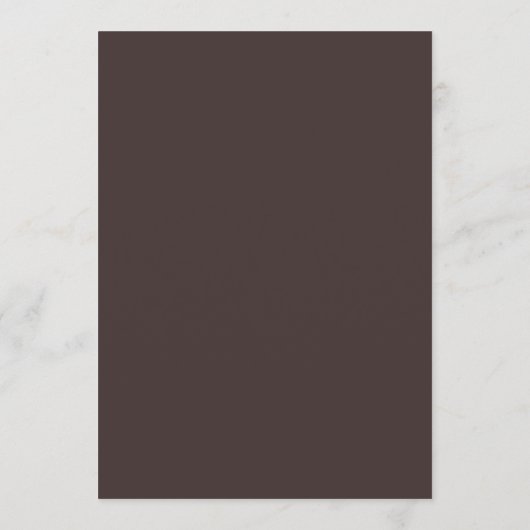 Bold Typography Custom Brown Modern Minimalist Menu (Achterkant)