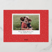 Bold Typography Merry Kerstfoto Folie Feestdagenkaart (Achterkant)