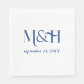 Bold Typography Moderne Wedding Engagement Party Servet (Voorkant)