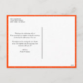 Bold Typography Oranje Merry Kerstfoto Feestdagenkaart (Achterkant)