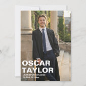 Bold Typography Overlay Full Photo Graduation 2026 Aankondiging (Voorkant)