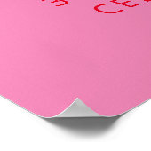 Bold Typography Pink Red Modern Birthday Welkom Poster (Hoek)