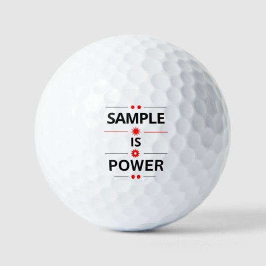 Bold Typography Quote  Golfballen (Voorkant)