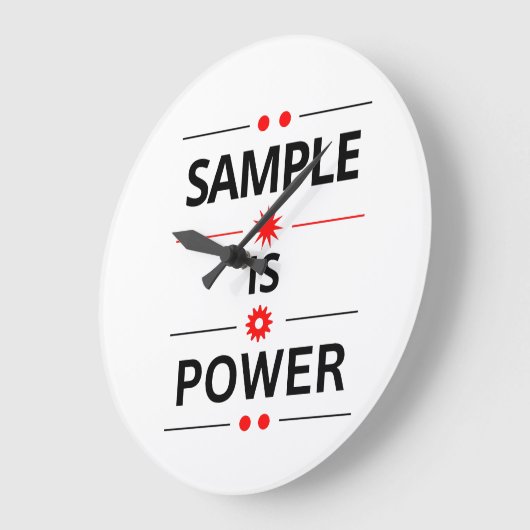 Bold Typography Quote Grote Klok (Hoek)