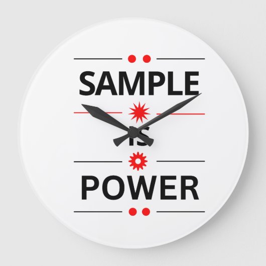 Bold Typography Quote  Grote Klok (Voorkant)