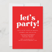 Bold Typography Red Photo Graduparty Kaart (Achterkant)