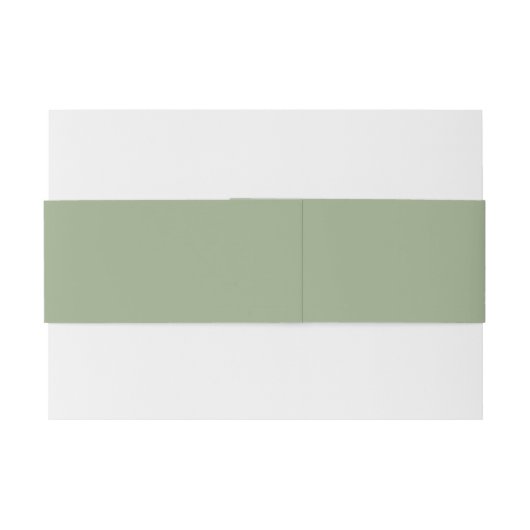 Bold typography sage green minimalist wedding uitnodigingen wikkel (Achterkant Voorbeeld)