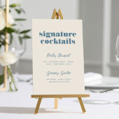 Bold Typography Signature Cocktail Wedding Sign