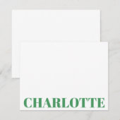 Bold Typography Specialized Kelly Green Name Notitiekaartje (Voorkant / Achterkant)