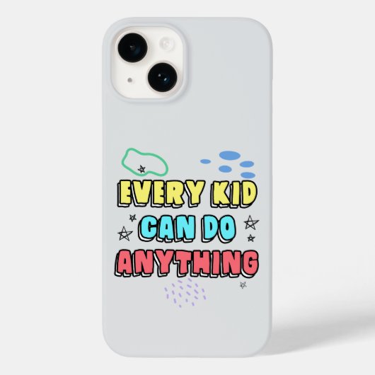 Bold Typography Statement Design voor kinderen Case-Mate iPhone Case (Achterkant)
