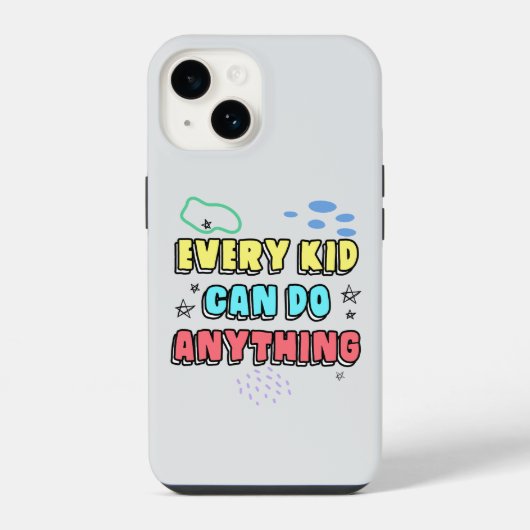 Bold Typography Statement Design voor kinderen iPhone Hoesje (Achterkant)