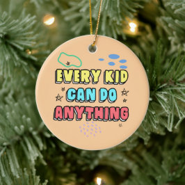 Bold Typography Statement Design voor kinderen Keramisch Ornament