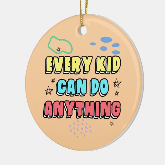 Bold Typography Statement Design voor kinderen Keramisch Ornament (Links)