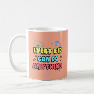 Bold Typography Statement Design voor kinderen Koffiemok