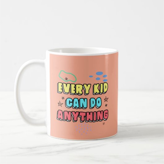 Bold Typography Statement Design voor kinderen Koffiemok (Links)